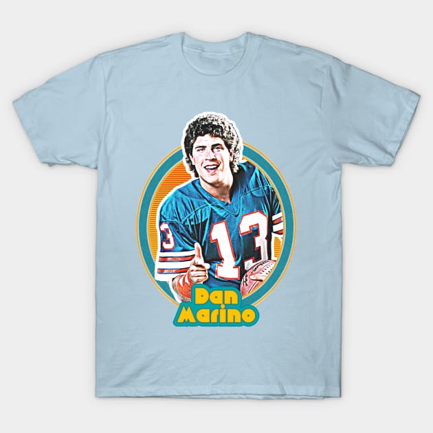 Dan Marino / Retro 80s Football Fan Design T-Shirt by DankFutura